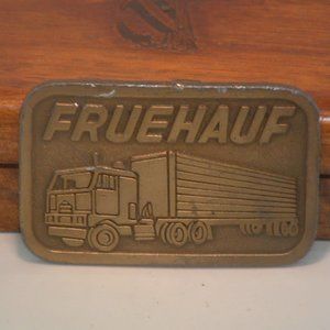 Pre-owned Men’s Bronze Fruehauf Trucking Belt Buckle